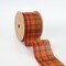 LaRibbons 2 1/2" Wired Ribbon | "Harvest Plaid" Rust/Multi | 10 Yard Roll